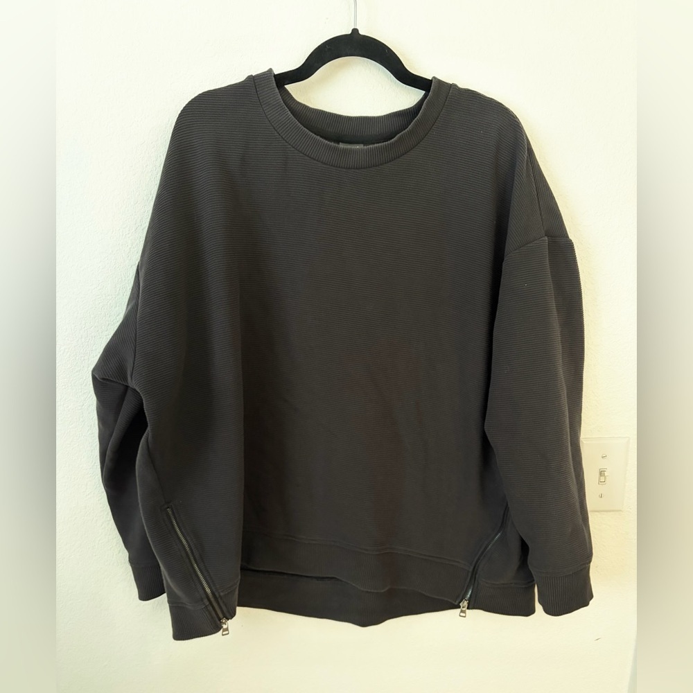 Avia SZ XXXL Ribbed Athletic Sweatshirt W/Side Zipper Detail